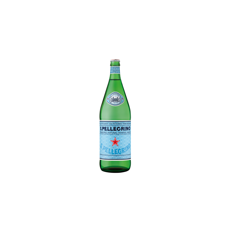SAN PELLEGRINO water - 12 bottles of 1 L in returnable glass (deposit of 4.20 € included in the price)