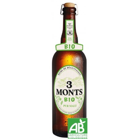 Beer 3 MONTS organic Blonde France 6.5 ° 75 cl