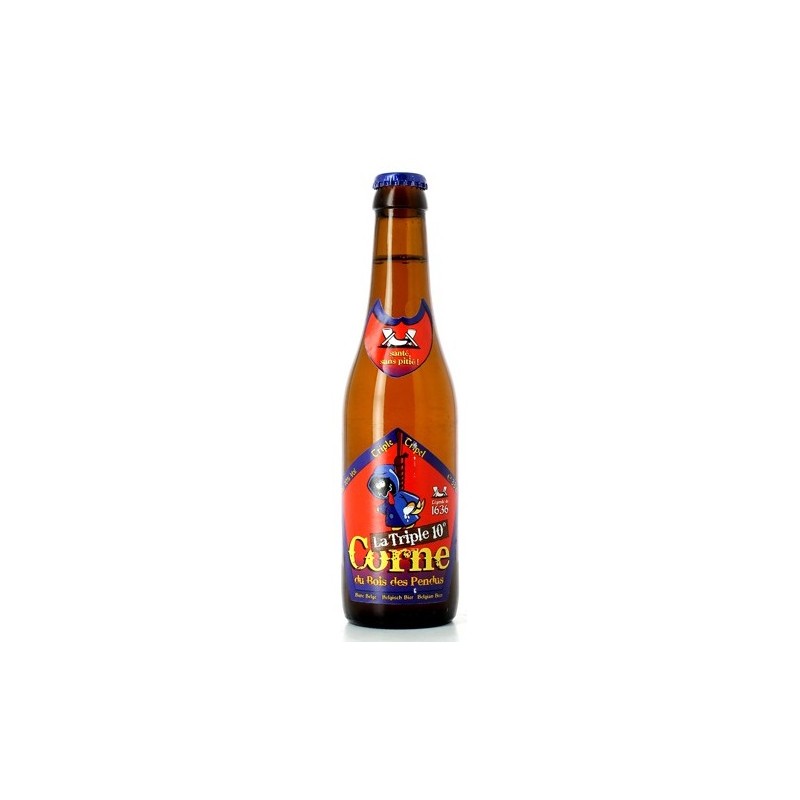 Cerveza LA CORNE del Bois des Pendus Triple belga 10 ° 33 cl