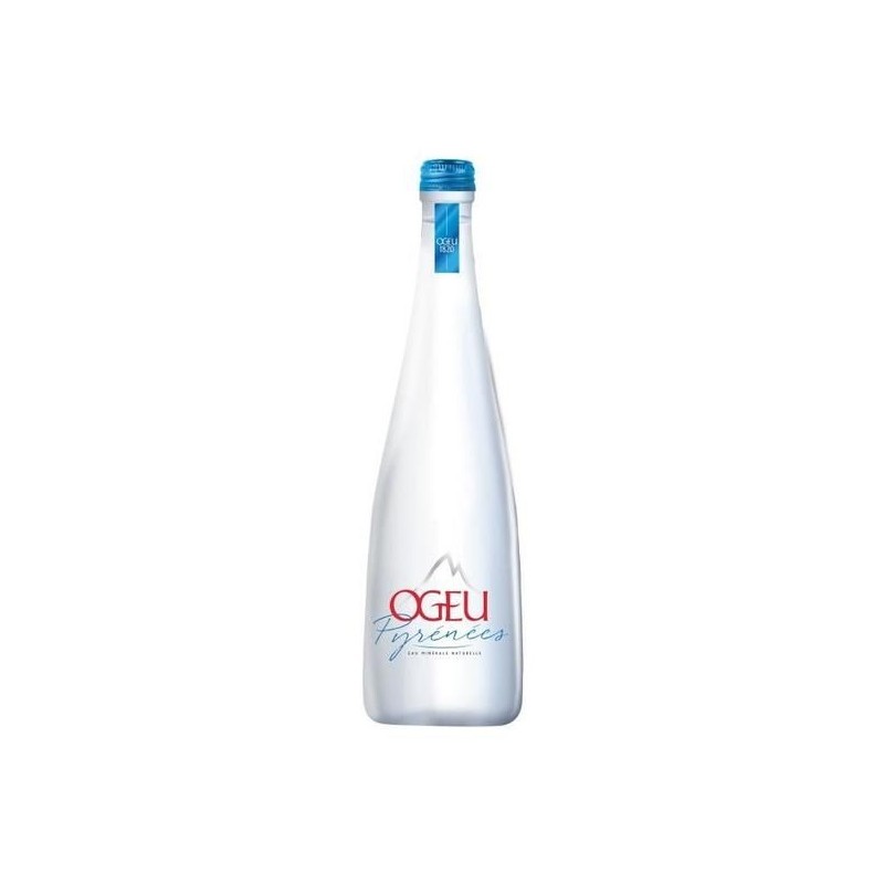 OGEU Botella de vidrio para agua mineral sin gas 75 cl