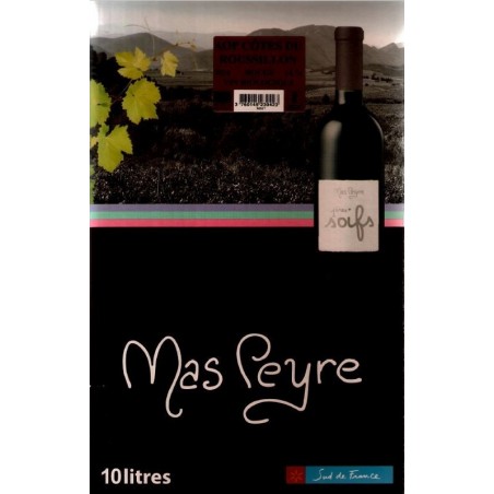 Mas Peyre COTES OF THE ROUSSILLON Vino tinto AOC Fuente de vino BIB 10 L orgánico