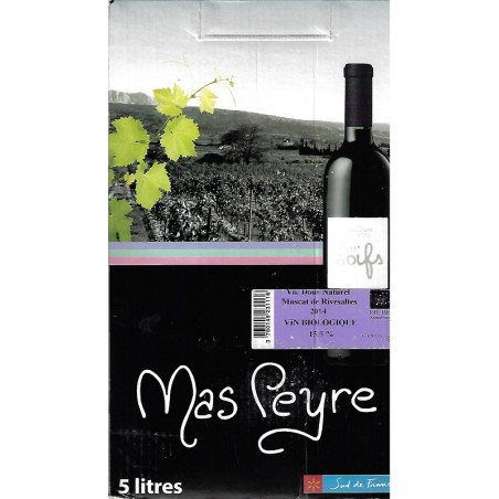 Rage of the Sun Mas Peyre MUSCAT OF RIVESALTES Sweet Natural White Wine AOC Wine Fountain BIB 5 L organic