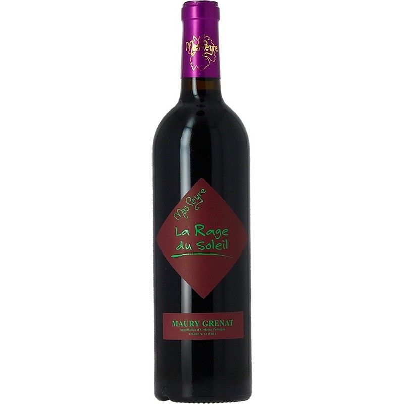 The Rage of the Sun Mas Peyre MAURY Natural Sweet Red Wine PDO 75 cl organic