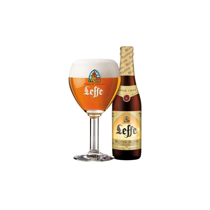 Blonde Bier LEFFE belgisch 6,6 ° - 24 33 cl Flaschen in Glas-Mehrweg (Satz von 4,20 € im Preis inbegriffen)