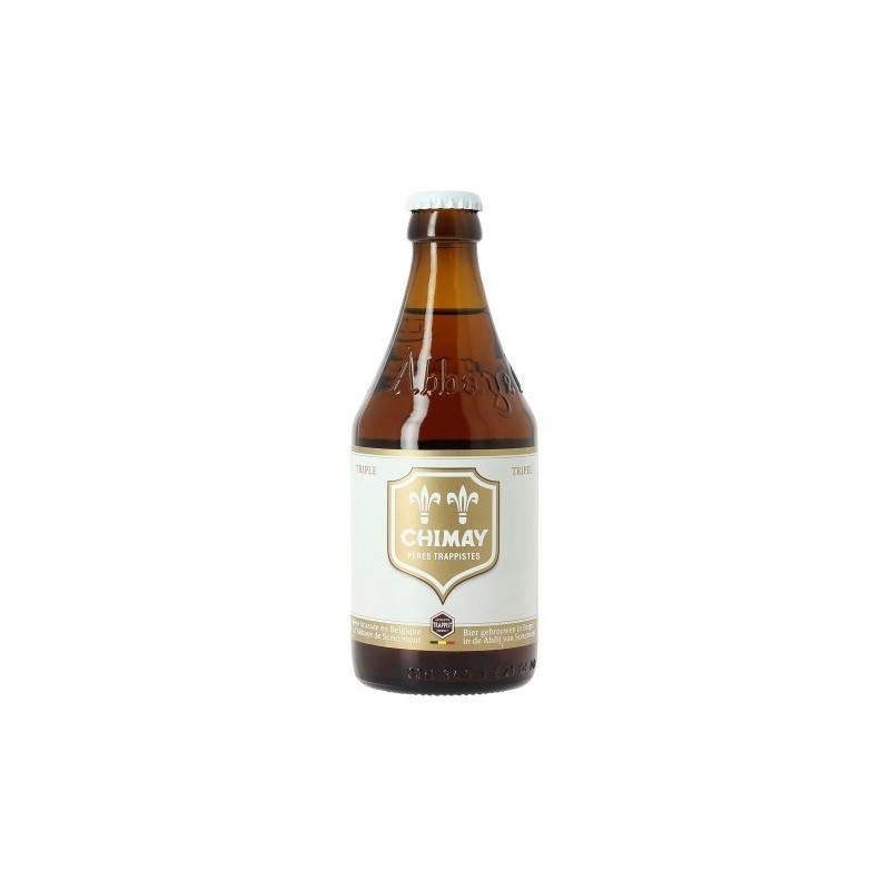 Bier Chimay Weiß belgischen Triple 8 ° 33 cl