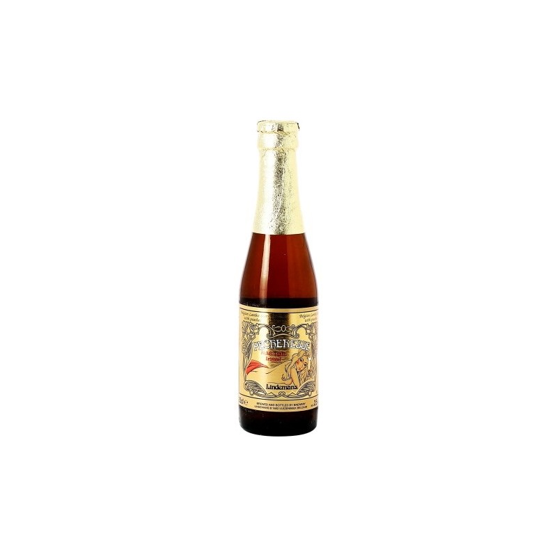 Bier LINDEMANS PECHERESSE Blond mit belgischem Pfirsich 2,5 ° 25 cl
