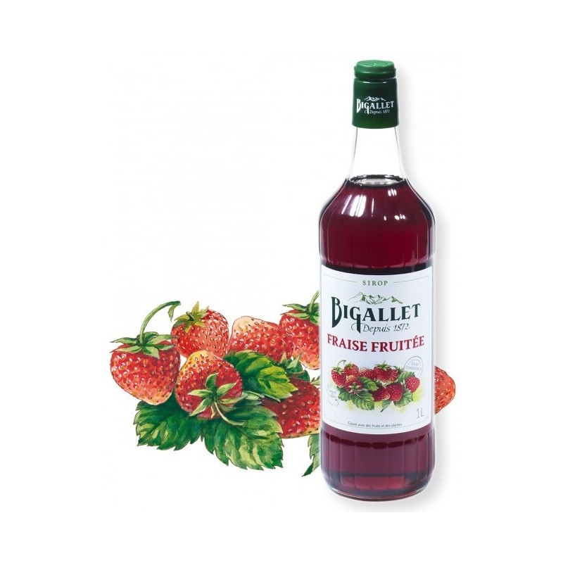 Strawberry syrup Fruity Bigallet 1 L