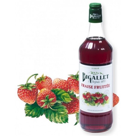 Jarabe de fresa con sabor a fruta Bigallet 1 L