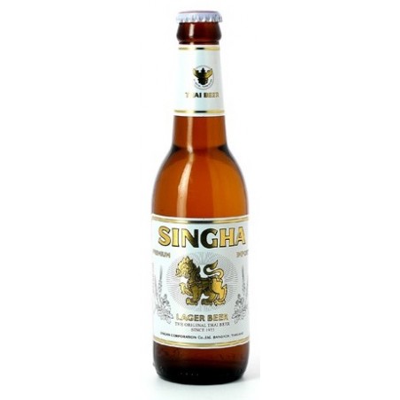 Cerveza SINGHA Rubia tailandesa 5 ° 33 cl