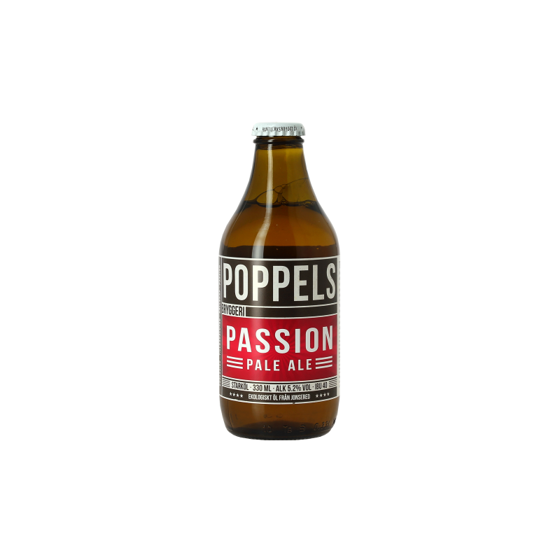 POPPELS PASSION PALE ALE Swedish Blond Beer 5.2 ° 33 cl