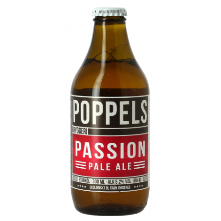 POPPELS PASSION PALE ALE Schwedisches blondes Bier 5,2 ° 33 cl
