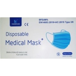 MASCARILLA facial desechable 3 capas Tipo II con certificación CE - caja de 50