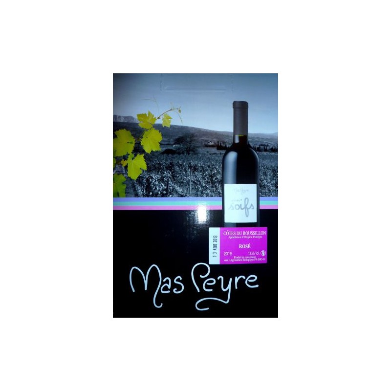 Mas Peyre COTES DU ROUSSILLON Vin Rosé AOP Fontaine à vin BIB 5 L BIO  SOURIRE DES SAVEURS, Cave Toulouse / L'Union, livraison