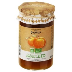 Organic Bigallet Apricot JAM cooked in a cauldron - 370 g jar