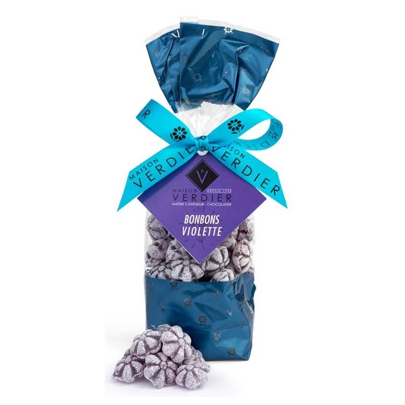 Violet candies Verdier bag of 200 g
