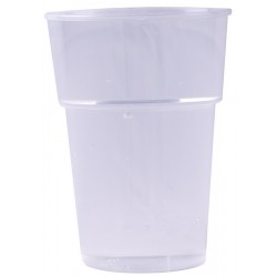Reusable transparent plastic beer CUP 25 cl / 33 cl - the 50