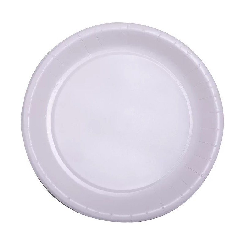 Round plate ø 22 cm White Biodegradable - the 50
