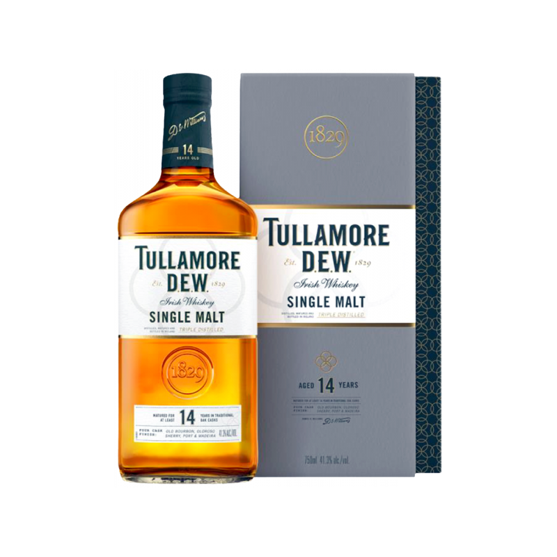 WHISKY Tullamore Dew 14 AÑOS single malt Irlanda 41,3° 70 cl en su estuche