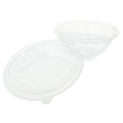 CIOTOLA insalatiera in plastica trasparente con coperchio incernierato 1 L - 100