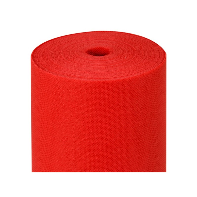 Non-woven Table Runner RED Spunbond 40 cm x 48 m - pre-cut every 120 cm - per roll