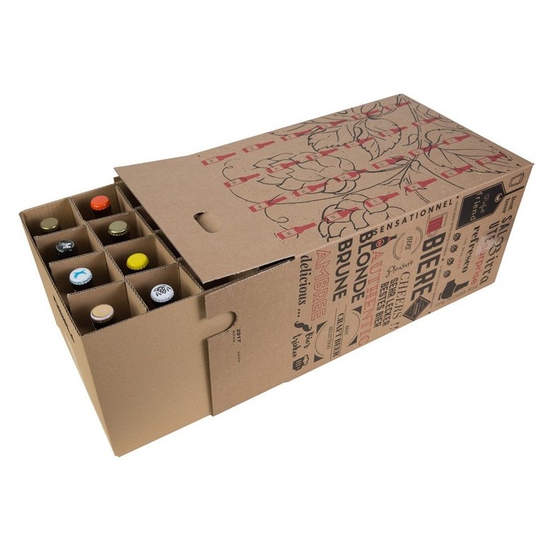 BOX Advent calendar for 24 cardboard beer bottles KRAFT