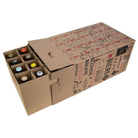 BOX Advent calendar for 24 cardboard beer bottles KRAFT