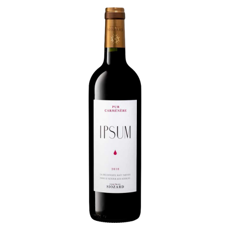 IPSUM Pur Carménère Vignobles Siozard BORDEAUX Red Wine AOC 75 cl