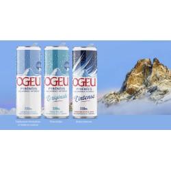 OGEU agua mineral con gas intensa lata 33 cl