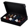 CARDBOARD BOX for 6 bottles in any size, black color, size 54 x 33.4 x 9 cm