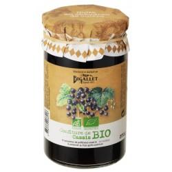 BIO-Bigallet-Marmelade mit schwarzen Johannisbeeren, im Kessel gekocht – 370-g-Glas