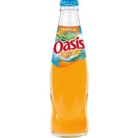 OASIS Tropical 24 botellas de 25 cl en vidrio retornable (fianza de 5,50€ incluida en el precio)