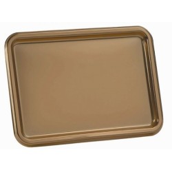 Rectangular TRAY 350 x 240 mm in reusable gold plastic - 2