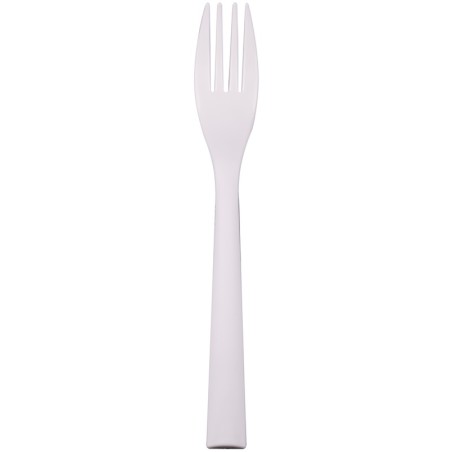 WHITE PP FORK reusable and unbreakable 18 cm - bag of 10
