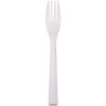 WHITE PP FORK reusable and unbreakable 18 cm - bag of 10