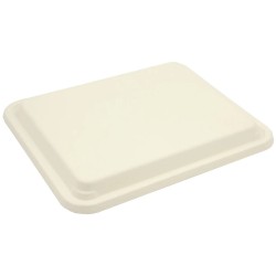 LID for WHITE MEAL TRAY 5 compartments 30 x 24 cm Cane fiber - 50