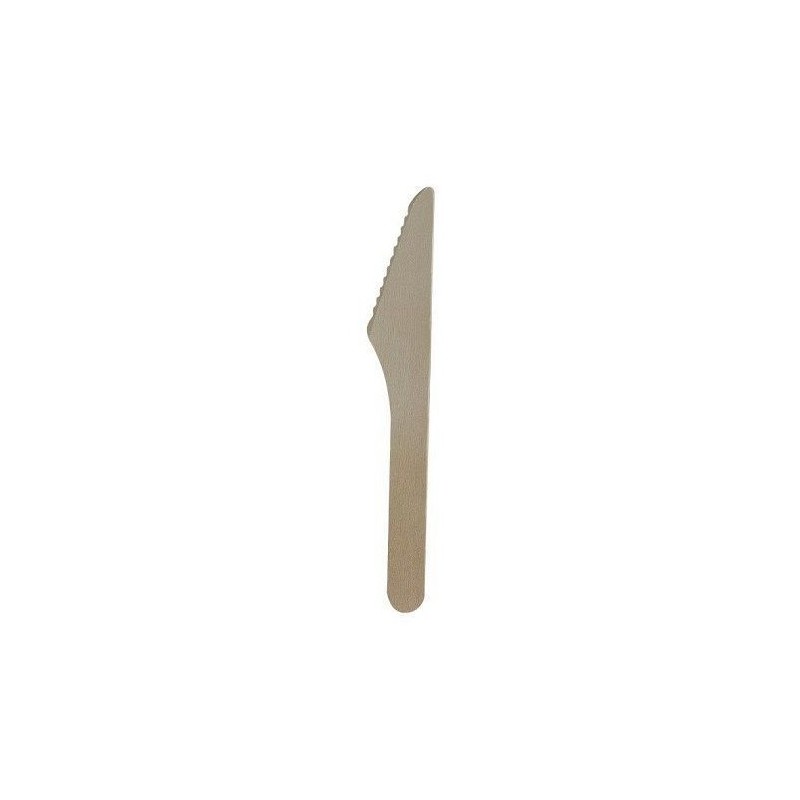 Biodegradable Wooden KNIFE 16.5 cm - bag of 100