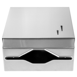 HAND TOWEL DISPENSER for sheet by sheet in silver brushed steel