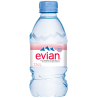 agua de Evian botella de plástico PET de 33 cl