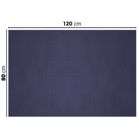 Nappe Bleu Marine en papier gaufré 80 x 120 cm - les 200