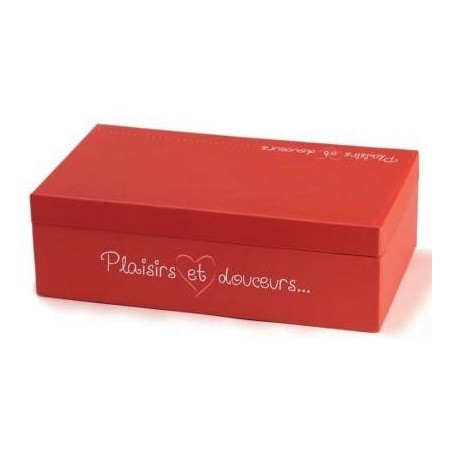CORBEILLE Carton -Violet- 27x20x5 "Plaisirs et Douceurs"