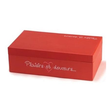 CORBEILLE Carton -Violet- 27x20x5 "Plaisirs et Douceurs"